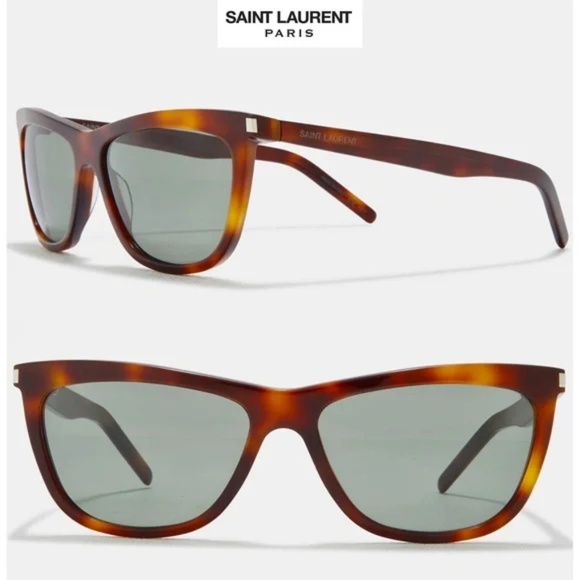 NWT Saint Laurent 58mm Cat Eye Sunglasses with Original Case Made in Italy
